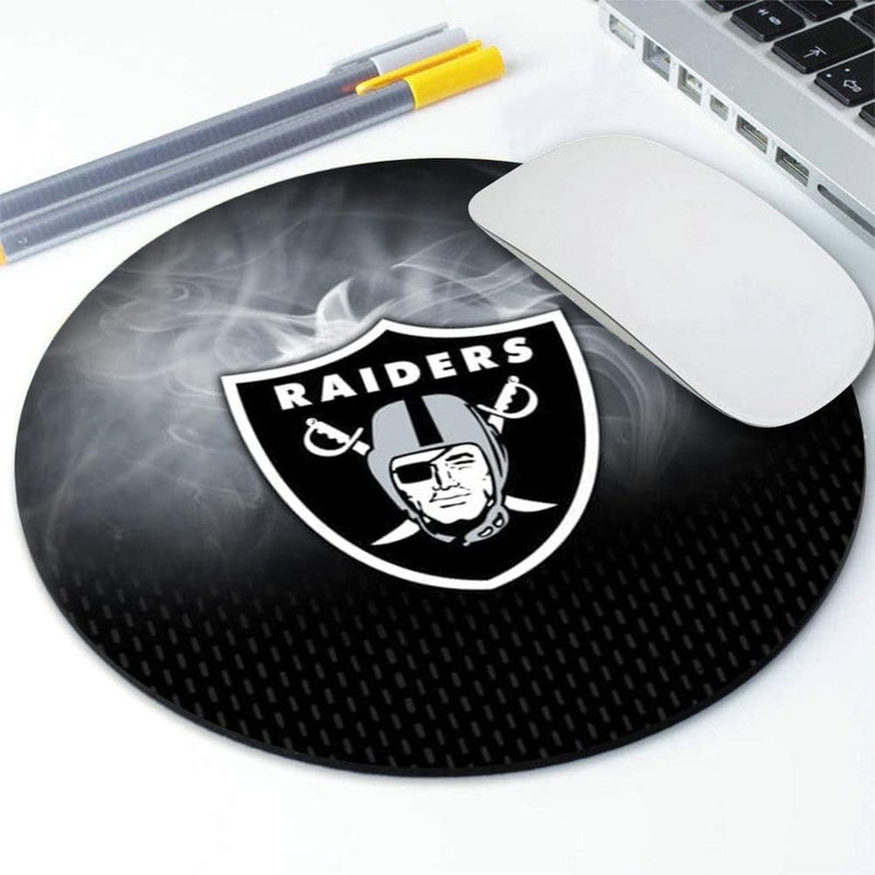 ZYJTEK Sports Round Mouse Pad,Non-Slip Rubber Base Mousepad for Computers Laptop Desk,Green Design Gaming Mouse Mat for Football Fans - Image 1
